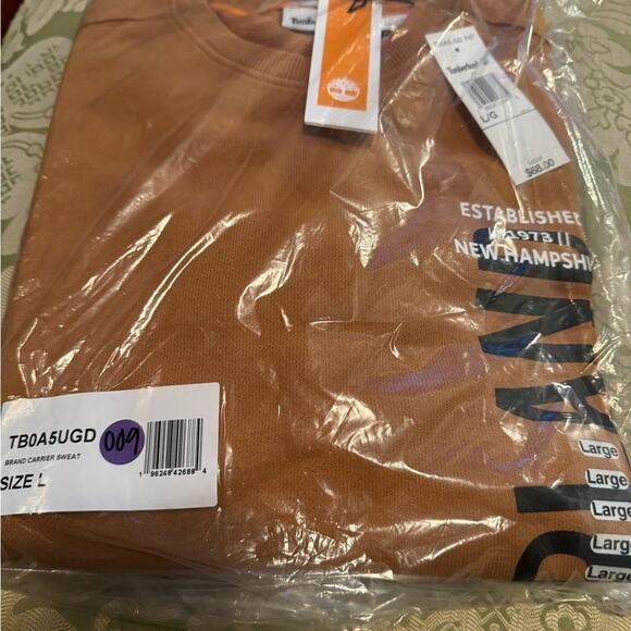 TIMBERLAND Elevated Side Logo Sweatshirt SIZE L New w/ Tag Style TB0A5UGD-P47 - Picture 9 of 9